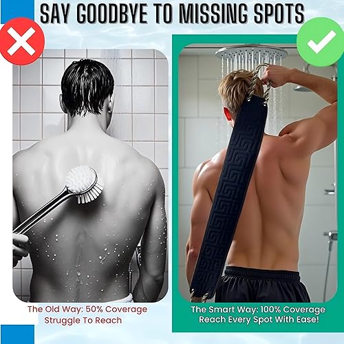 AHLPO Gant de toilette exfoliant double face avec poignées - Nail Gallerys