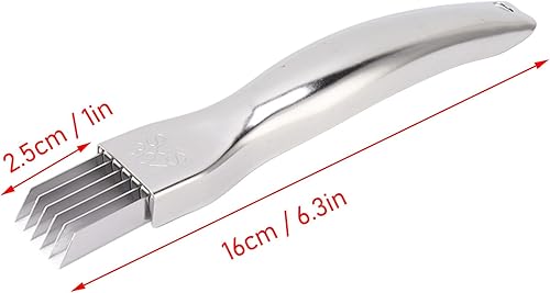 Coupe-oignons Verts Broyeur de Légumes en Acier Inoxydable Hachoir à Légumes Ultra Fin avec Couvercle de Protection, Couteau de Cuisine en Soie pour Carottes Pommes de Terre - Nail Gallerys