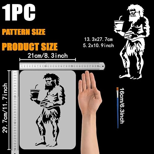 FINGERINSPIRE Pochoir Rat Portant Des Lunettes Avec Brosse 21x29.7cm Modèle Souris Banksy Réutilisable Plastique Pet Souris Porte Pochoir Lunettes 3D Modèle Creux Thème Banksy pour Décoration Murale - Nail Gallerys