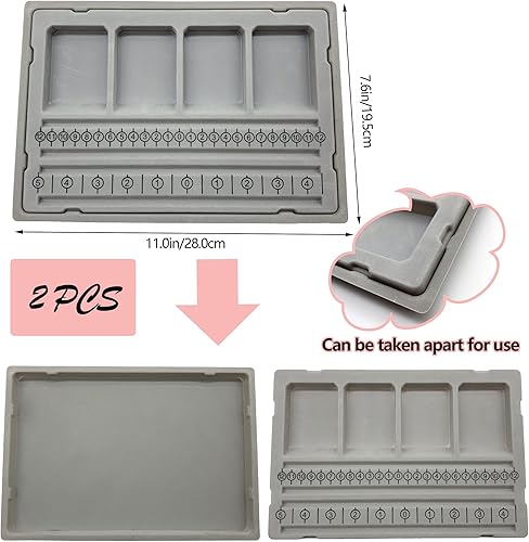 DHER Tableau de conception des bracelets Perle Design Board plateau pour perles Plaque de conception de bracelets Plaque de conception de perles Outil de tissage Plaque de conception de cordes Outils - Nail Gallerys