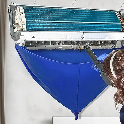 Kit Nettoyage Climatisation Split | Nettoyant Climatisation Maison | Kit De Nettoyage De La Poussière Pour Unité Murale Réutilisable Avec Conduite D'eau | Sac Protection Propre Housse Nettoyage - Nail Gallerys