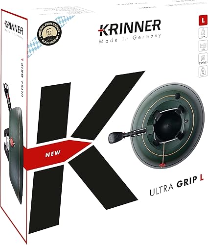 Krinner Ultra Grip L Support de Sapin de Noël avec pédale à Corde, Cloche de sécurité et réservoir d'eau de 3,7 l pour Hauteur d'arbre jusqu'à 2,7 m, en Plastique et métal, Vert, 37 cm - Nail Gallerys