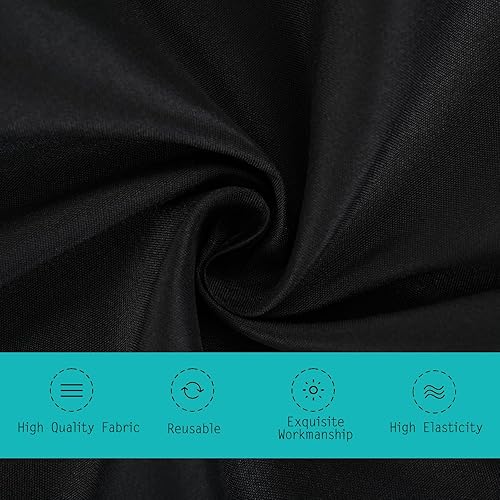 HASJOIN 1 housse de table à bière - Noir - 220 x 70 x 70 cm - Largeur de table 70 cm - Pour banquet de jardin - Noir - Nail Gallerys