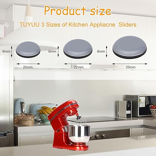 Lot de 12 patins invisibles autocollants pour appareils de cuisine, compatibles avec les robots de cuisine Thermomix TM5 TM6/MCC Smart Ninja Foodi AF400EU - Nail Gallerys