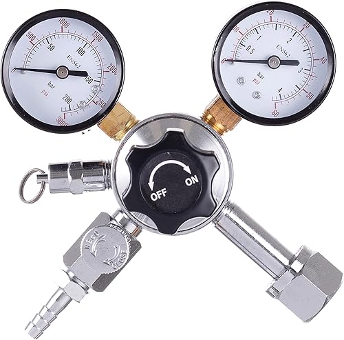 Réducteur de pression CO2 - Dioxyde de carbone - Double manomètre Régulateur de pression pour bière, brassage de bière, tireuse à bière - Nail Gallerys