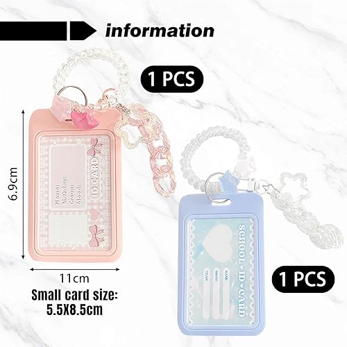 UDNFHL 2 Pièces Couvertures De Carte Acrylique, Mignonne Couverture De Carte Simple, Couverture De Protection des Cartes, Les Cartes De Repas Et Les Cartes De Bus. - Nail Gallerys