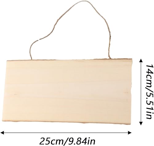 2 Pièces Plaque Bois Brut Bricolage Arête en Bois Plaque Bois Bois a Graver Panneau en Bois Non Fini Panneau Vierge en Bois Tranches en Bois Suspendues Bannières Décoration Murale Avec Corde - Nail Gallerys