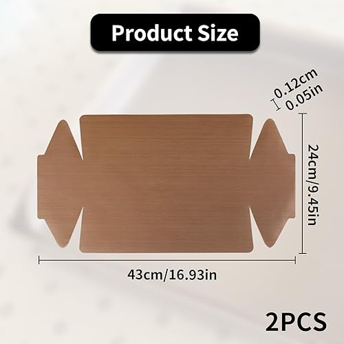 Lot de 2 feuilles de papier sulfurisé réutilisables, film de cuisson permanent pour plaque de cuisson, film de cuisson réutilisable, moule à caisse, tapis de cuisson permanent, résistant à la chaleur - Nail Gallerys