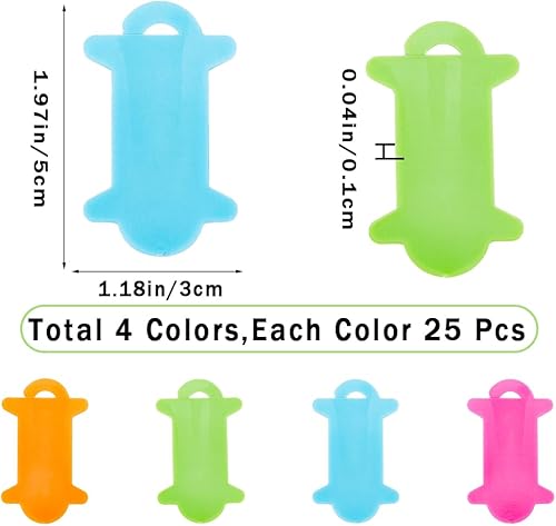 GORGECRAFT 4 Couleurs 100 Pièces Bobines de Fil Bobine de Fil Coloré Tricot Couture Crochet Tissage Enrouleur Outil Point de Croix Organisateur de Canette Porte-Fil Plaque D'Enroulement Planche - Nail Gallerys