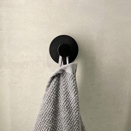 Rocca Home lot de 2 crochets à ventouse noir pour salle de bain, pour torchons, pour serviettes de bain - Nail Gallerys