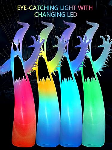 12 Pieds Halloween Fantômes Gonflables Décorations Extérieure avec Lumières LED,EBANKU Halloween Décoration Gonflable Fantôme de Jardin Intérieur Extérieur Party Décorations - Nail Gallerys