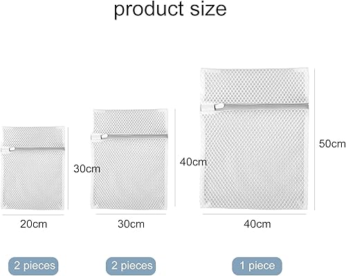 Aikeis Lot de 5 Sacs à Linge en Maille Portable - Sac en Nid d'Abeille Avec Boucle de Suspension Pour Sous-Vêtements, Soutiens-Gorge, Chaussettes et Vêtements - Nail Gallerys