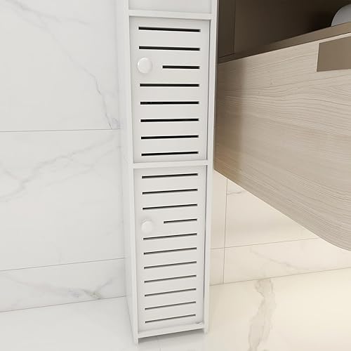 MAYMA Meuble de salle de bain, meuble de toilette, meuble de toilette, rangement de salle de bain, tiroir, compartiment, petit espace, 17 x 15 x 78 cm - Nail Gallerys