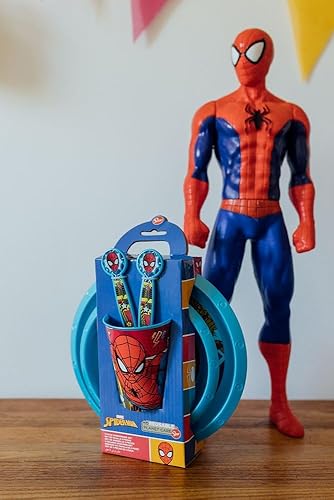 Service de table de la marque Licensing Modèle Set facile de 5 pièces dans une boîte cadeau Spiderman - Nail Gallerys