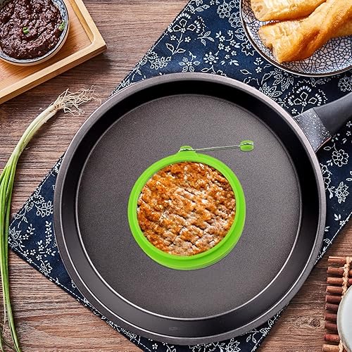 Anneaux de cuisson d'œufs au plat en silicone,anneaux d'œufs au plat, Moules à anneaux ronds en silicone, Anneau de moule à œufs, anneaux ronds à crêpes, cercles de crumpets pour la maison, le café, l - Nail Gallerys