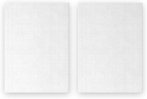 Lot de 2 châssis avec toile à peindre 100 % coton 280 g/m² pour peinture à l'huile et à l'acrylique, panneaux blancs (18 x 24 cm) - Nail Gallerys