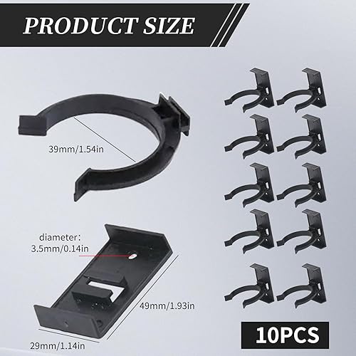 JEYORZY 10 pcs clips pour plinthes de cuisine, Pinces de plinthe de cuisine, support de plinthe de salle de bain pour pieds de cuisine, Fixation Plinthe Cuisine, Plinthe Cuisine Sous-Meubles - Nail Gallerys