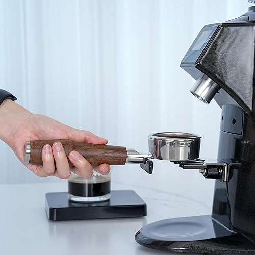 Knodos Bottomless Porte-filtre nu avec panier double shot Noyer Compatible avec sauge/breville 54 mm - Nail Gallerys