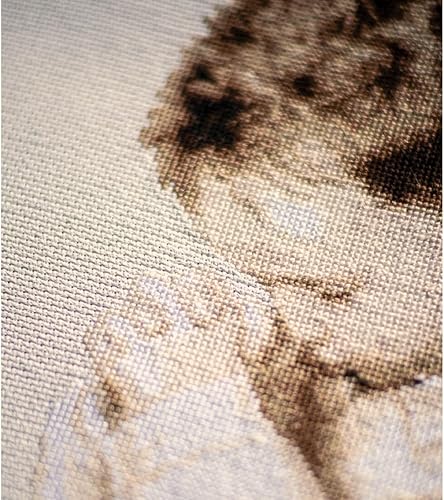 VERVACO Point De Croix Compté Kit Tableau Complet Set GARÇON PRIANT De Broderie Loisir Créatif Maison Decoration Cadeau DIY ca. 21 x 28 cm Counted Cross Stitch Embroidery, Cotton, Multicolore - Nail Gallerys