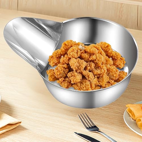 Pelle de cuisine – Cuillère de service pour aliments frits avec bec verseur – Ustensile de cuisine multifonction en acier inoxydable pour usage commercial et domestique - Nail Gallerys