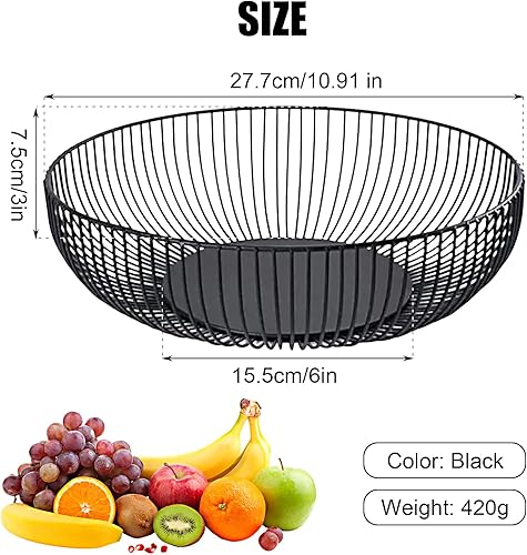 RZMZBY 2 PCS Corbeille à Fruits en Métal, Corbeille de Fruits Géométrique,Corbeille à Fruits Vintage, pour Maison Salon collation Assiette de Fruits - Nail Gallerys