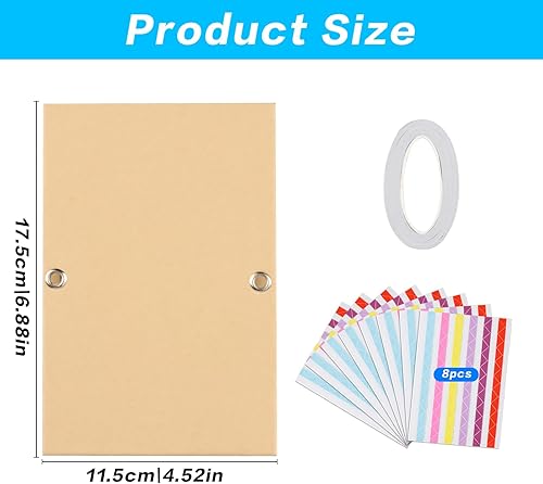 Album Photo Scrapbooking, 175x115mm Album Photo Vierge, Carnet Scrapbooking, Livre Photos Personnalisable DIY Livre Scrapbookings, pour Anniversaire Mariage, avec 6 Autocollants Angle, Ruban Adhésif - Nail Gallerys