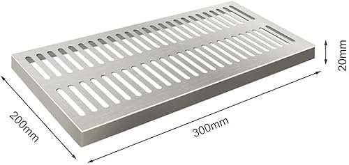 Couvercle de drainage extérieur en acier inoxydable à drainage rapide anti-encrassement antidérapant pour sol de jardin (200 x 300 x 20 x 2 mm) - Nail Gallerys