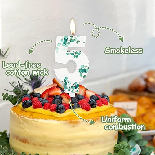 Yiran Bougies Anniversaire 50 ans,Eukalyptus Bougies Anniversaire,Bougies d'anniversaire Personnalisées, bougie d'anniversaire pour gâteau, décorations de gâteau pour fête d'anniversaire, mariage - Nail Gallerys