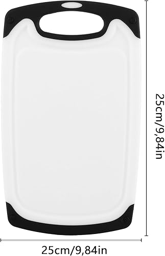 LDXDRU Lot de 8 planches à découper en plastique - 25 x 15 cm - Antidérapantes - Sans BPA - Passe au lave-vaisselle - Avec rainure à jus - Planche à découper - Planche à pain - Nail Gallerys