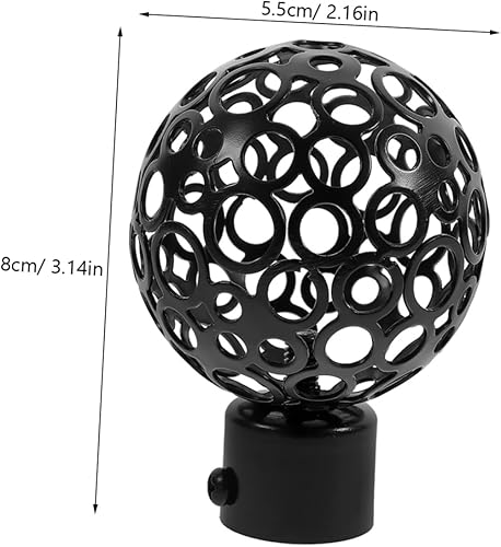 Homoyoyo 1 Paire Dembouts De Tringle à Rideaux en Alliage Daluminium Noir 20 Mm - Parfaits pour Embellir Vos Rideaux De Fenêtre à La Maison Ou Au Bureau - Style Moderne Et Élégant - Nail Gallerys