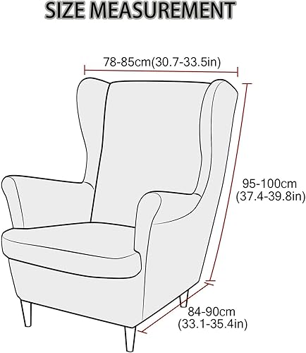 Lot de housses de chaise à ailettes et housses ottomanes, housses de fauteuil et housse ottomane, housse de protection pour repose-pieds - Nail Gallerys