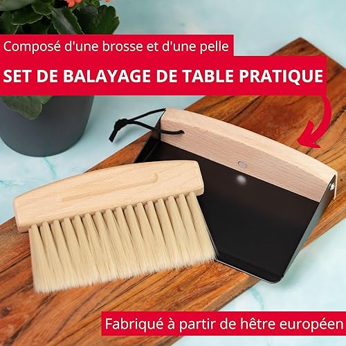 Westmark Ensemble de Balayage de Table - Ensemble Pratique avec Brosse à Main et Pelle pour enlever les Miettes à la Table de Salle à Manger, durable et Compact - 154 × 110 × 40 mm - Nail Gallerys