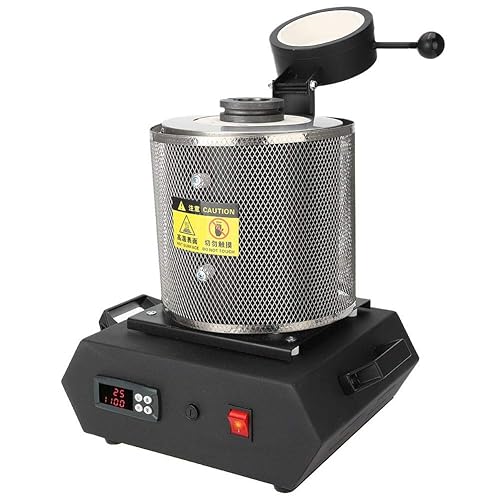 Salmue Machine de Four de Fonte d'or fonderie de cuivre en Argent d'argent d'or de Four de Fonte électrique 1KG 2KG Or d'argent de cuivre et d'aluminium Four de Fonte en Aluminium pour affiner(1KG) - Nail Gallerys