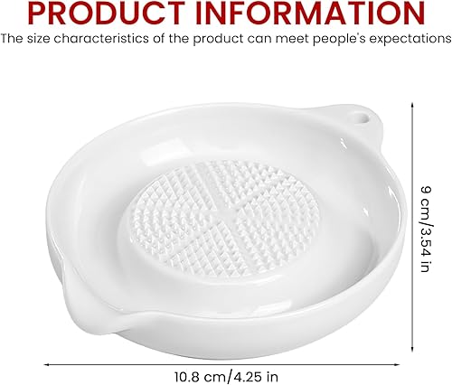 Lot de 2 râpes en céramique GOMETY - Râpe à gingembre avec brosse - Râpe à ail - Râpe à légumes - Pour gingembre, ail, oignon - Orbiculaire - Nail Gallerys