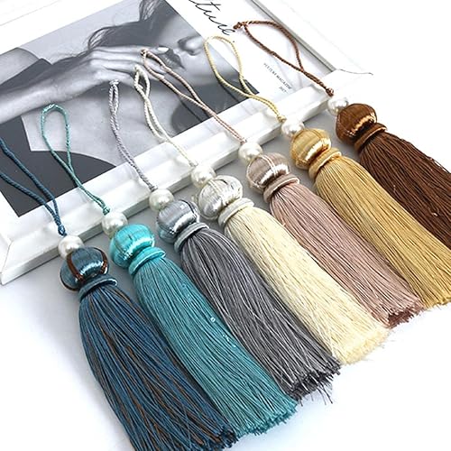 Glands de Rideau de Style Euro Polyester Gros Glands 30cm Glands de Soie Accessoires Gland Clé Pendentif pour Tissu Décoration de la Maison-1PC,Golden - Nail Gallerys