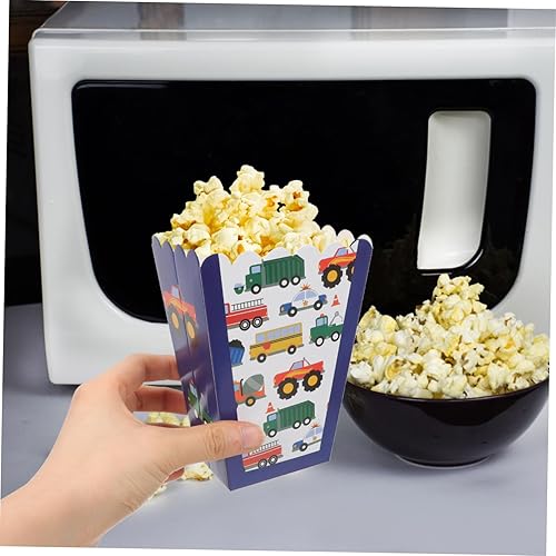 CIYODO 24 Pièces Boîte pop-corn de voiture d'ingénierie première thème boîtes à pop-corn petites boîtes à bonbons boîtes de pop-corn pour les faveurs du parti Papier - Nail Gallerys