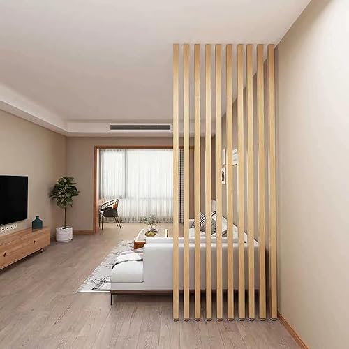 Paravent Interieur Home Privacy Screens Partition Post, Colonne de séparation en bois massif for hôtel et bureau/ Séparateur d'espace polyvalent, Tige de séparation de pièce facile à installer(2pcs,70 - Nail Gallerys