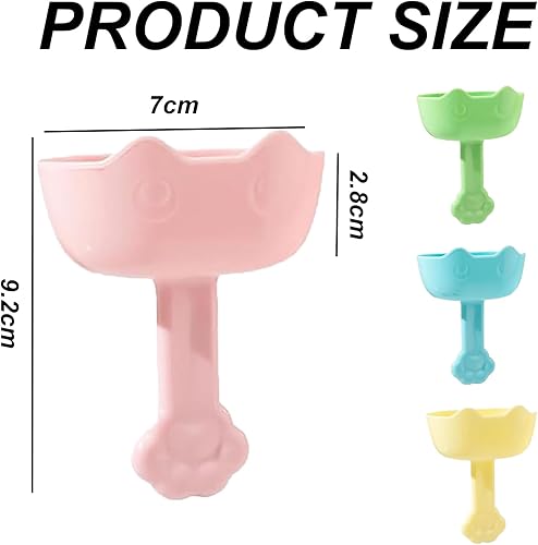 Bavooty Porte-Glace Anti-Gouttes pour Enfants,Support À Glace en Silicone,Porte-Bâtons de Glace pour Enfants,Forme de Chat Mignon,Lavable et Réutilisable Adultes,Garçons et Filles,4 Couleurs - Nail Gallerys