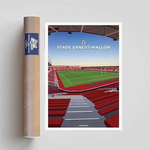 Sport à l'Affiche - Art Poster - Stade Toulousain - Stade Ernest Wallon 30x40 cm - Nail Gallerys