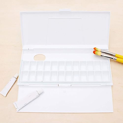 Palette de Peinture en Plastique, Palettes de Peinture Pliantes Accessoires de Peinture Palette de Peinture Plastique Artiste (Blanc) - Nail Gallerys