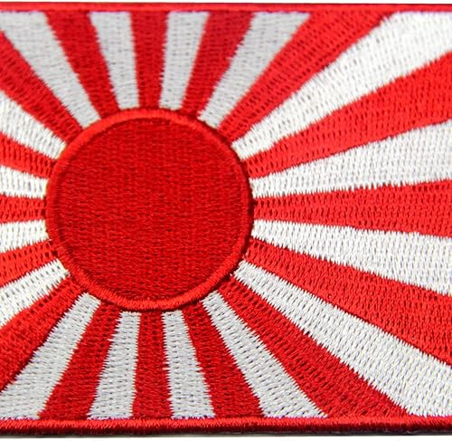 Drapeau de la marine japonaise Emblème du Soleil levant Brodé à Repasser ou à Coudre Patch - Nail Gallerys