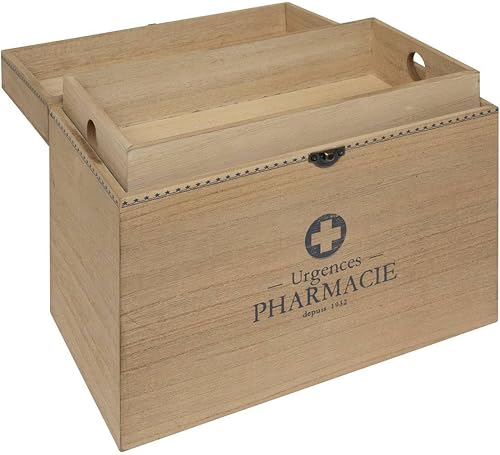 Atmosphera - Boîte à Pharmacie Little Cottage Bois 28x20cm - Nail Gallerys