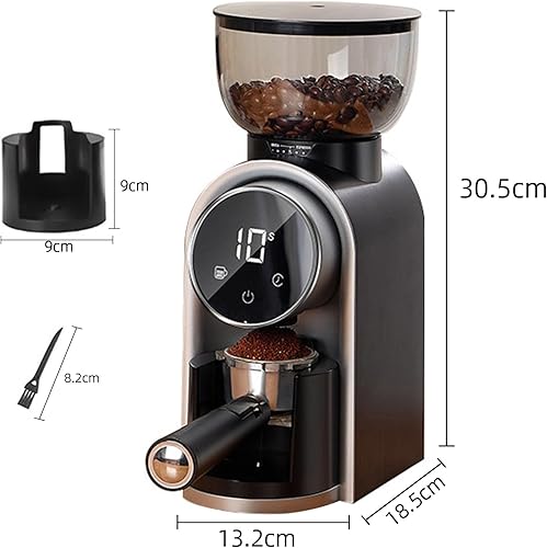 Moulin à Café Electrique,Amovible Broyeur Cafe grain,Portable Réglable pour Machine a Cafe Grain,Écran Tactile LCD,avec 25 Réglages de Mouture Précise,pour 14 Tasses (Blanc) - Nail Gallerys