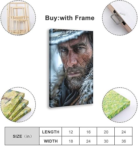 fsgfod Poster Arthur Morgan sur toile pour décoration de chambre à coucher, bureau, chambre, cadeau 30 x 45 cm - Nail Gallerys