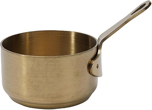 Mini poêle à sauce en acier inoxydable avec trou de suspension pour café, beurre, porridge (argenté) - Nail Gallerys