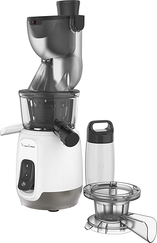 Moulinex Juice & Clean Extracteur de jus de fruits et de légumes, Jus vitaminés, Pressoir, 150 W, 42 à 83 tours/min, Jus de fruits frais, Confiture, Coulis, Sorbet, Nettoyage automatique ZU420E10 - Nail Gallerys