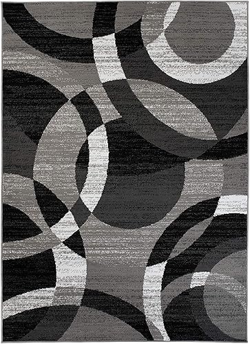 Carpeto Rugs Tapis Salon Moderne Motif Geometrique - Tapis Grande Taille de Chambre Adulte Moderne à Poils Ras - Moquette pour Chambre et Salon - Rug - Gris - 160 x 220 cm - Nail Gallerys