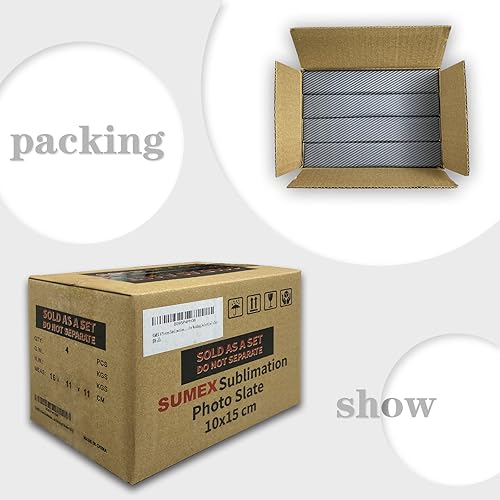 SUMEX 4 Pièces Blancs de Sublimation Cadre Photo en Ardoise de Roche, Cadre Photo Personnalisé 15 × 20 cm pour Mariage, Saint Valentin - Nail Gallerys