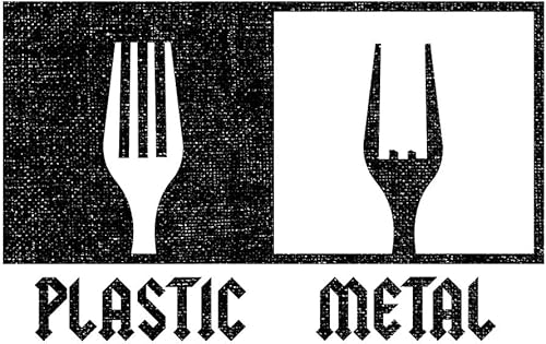 Spreadshirt Signe Des Cornes Fans De Rock Heavy Metal Autocollant/Sticker, 10 x 10 cm, blanc mat - Nail Gallerys