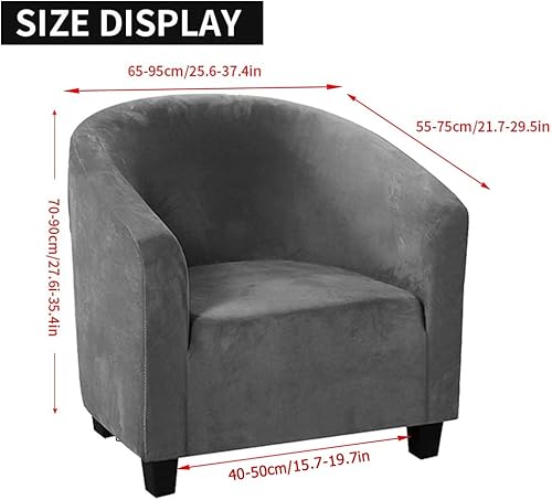 jianyana Housses de Fauteuil Club Extensible, Lavable Housse de Chaise Club Baignoire, Housses de Fauteuil Cabriolet Tub Chair Chesterfield, Couverture Protection pour Meubles, Salon, Réception - Nail Gallerys